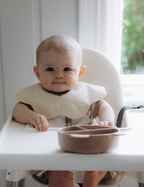 Blomst Bib - rabarbra krem