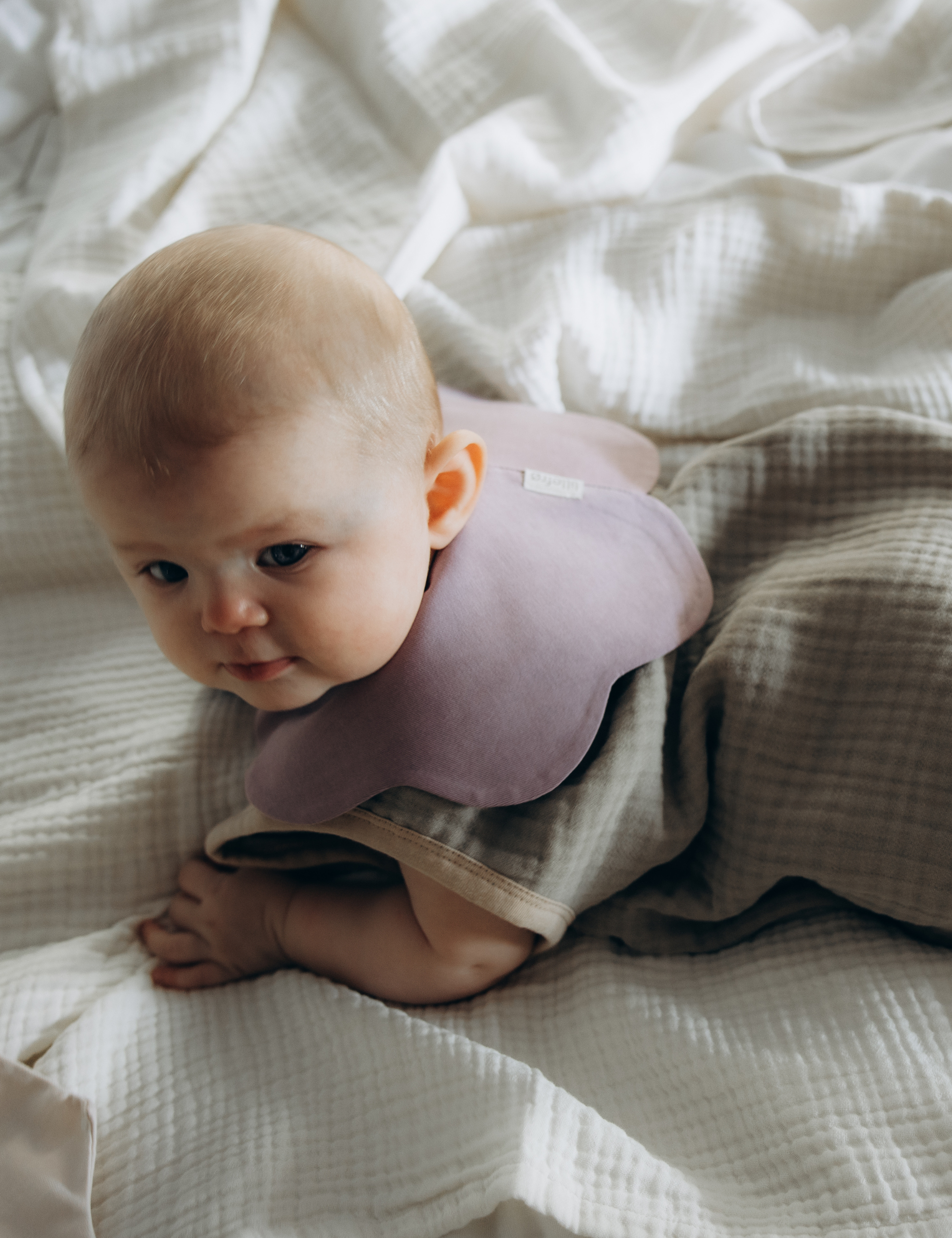 Blomst Bib - krapp lilla