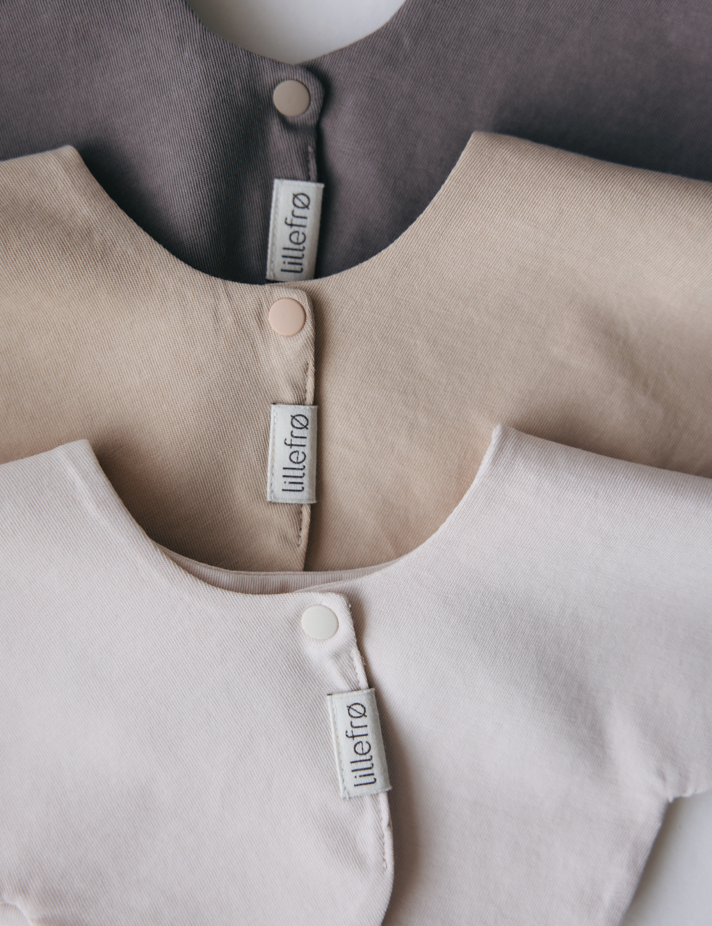 Blomst Bib 3-pakning - krem/sand/brun