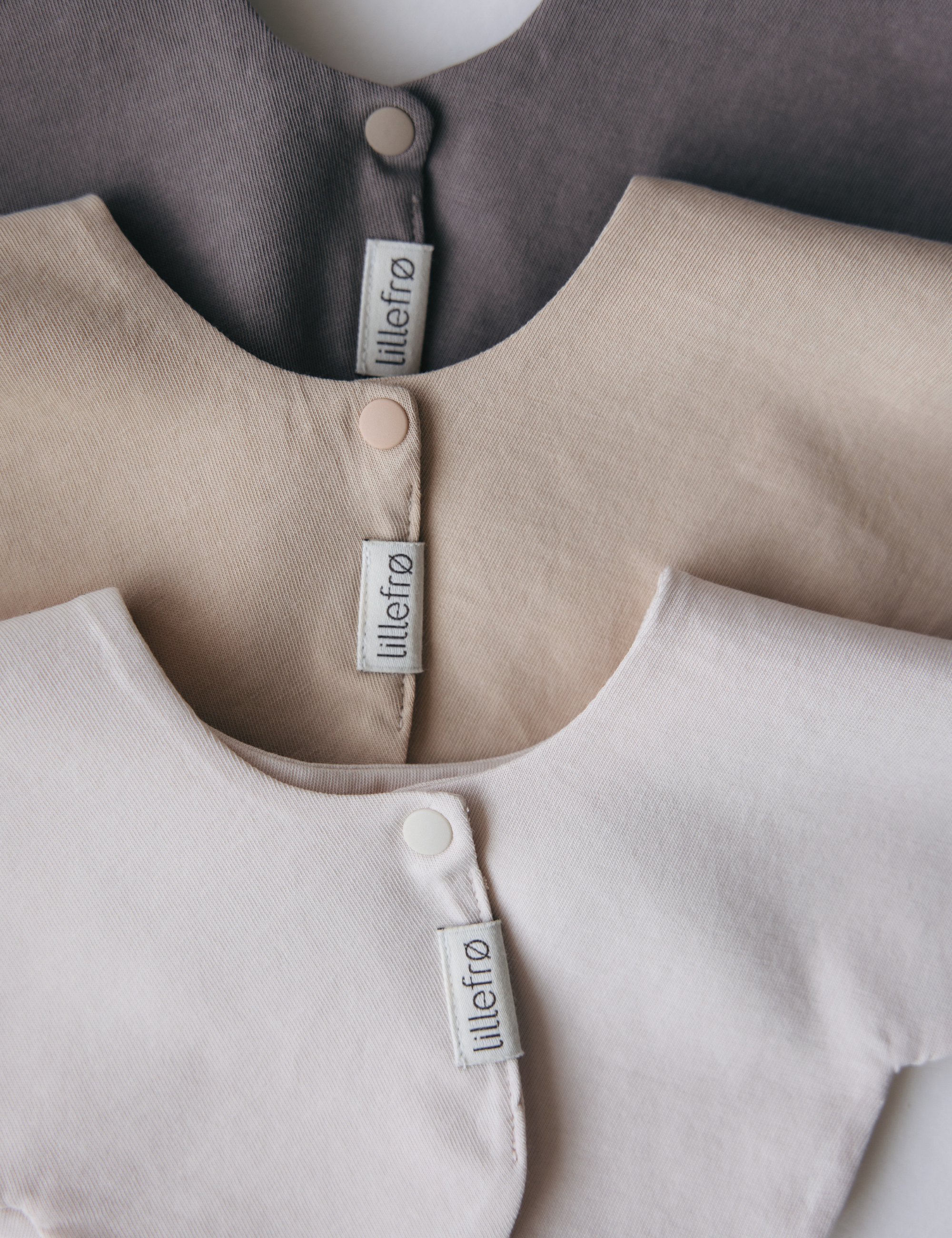 Blomst Bib 3-pakning - krem/sand/brun